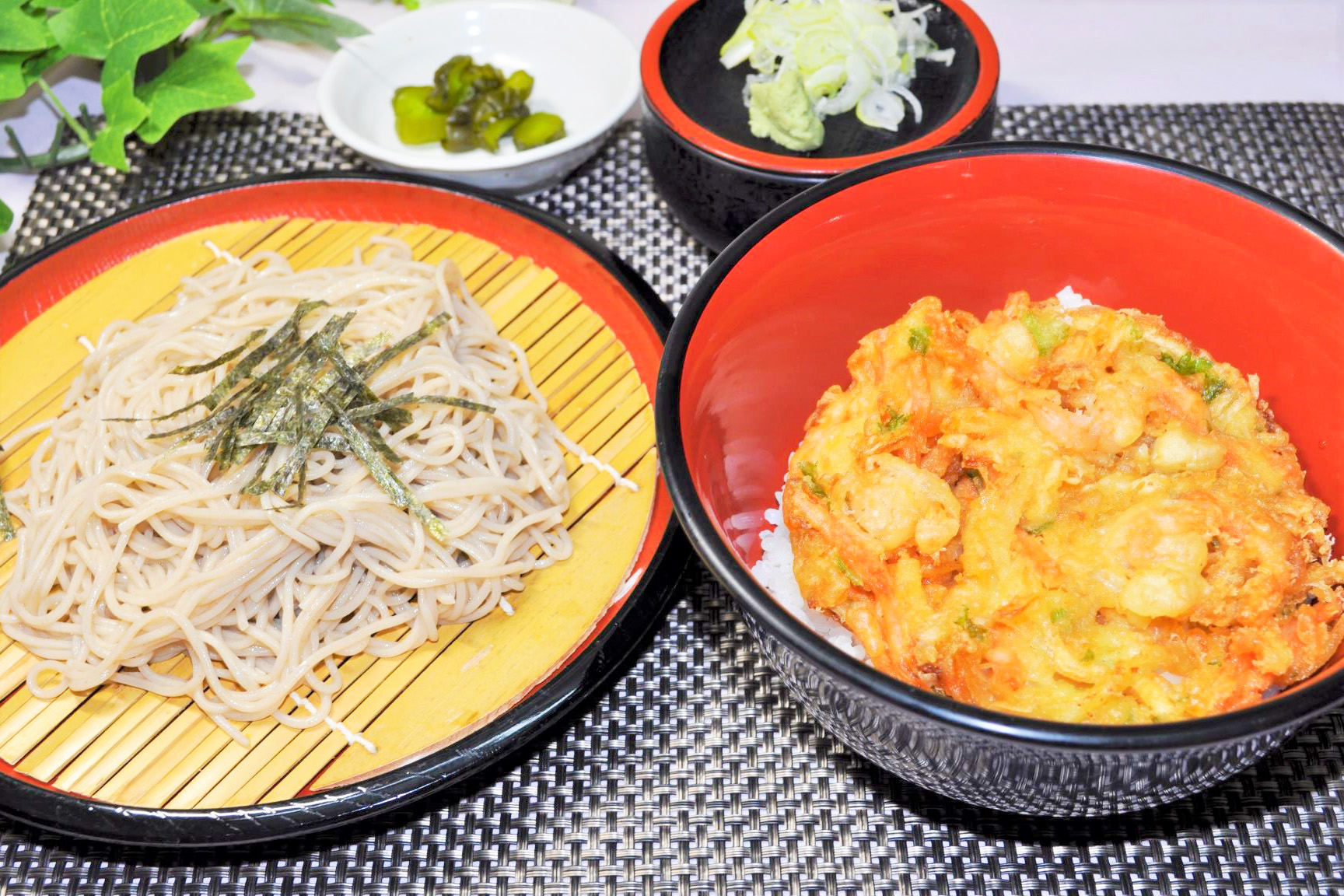 ざる蕎麦＆かき揚丼